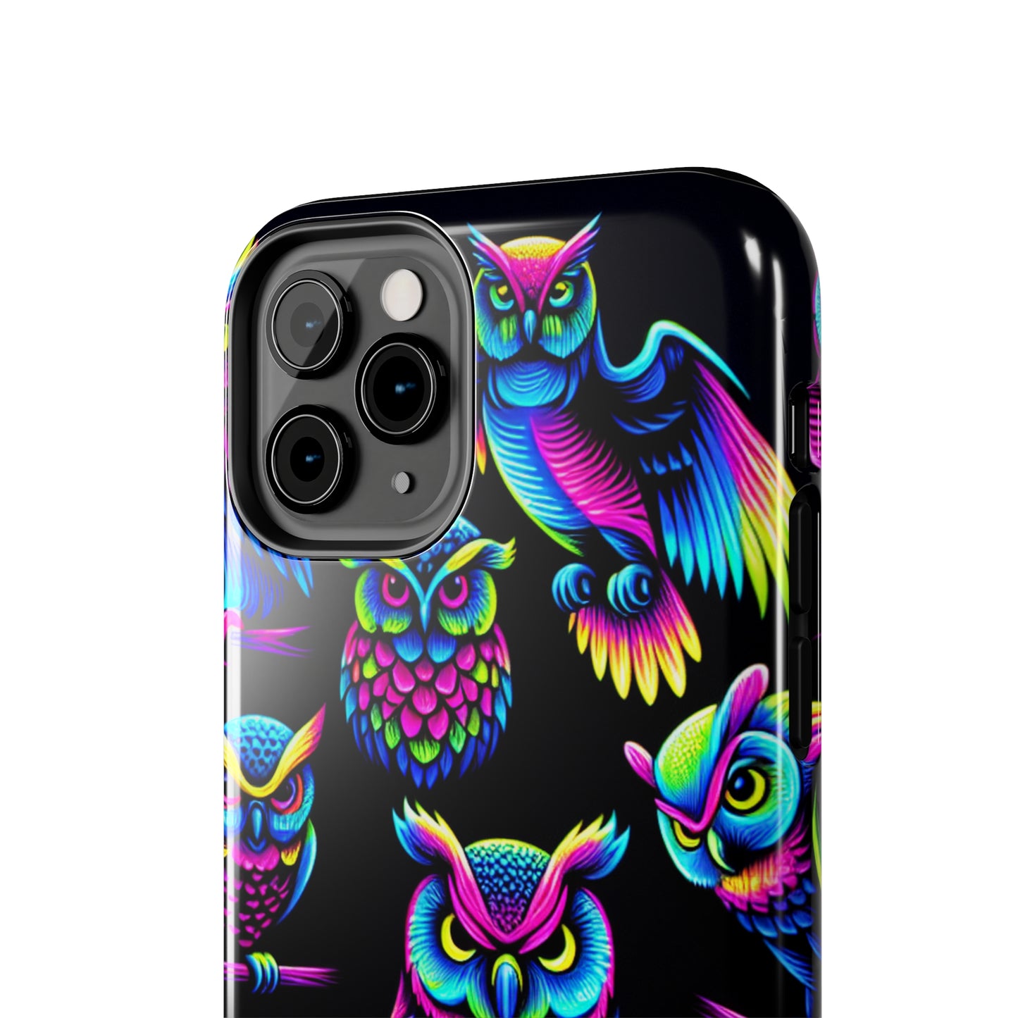 Neon Glowing Owls. NEON Owls Tough Phone Case