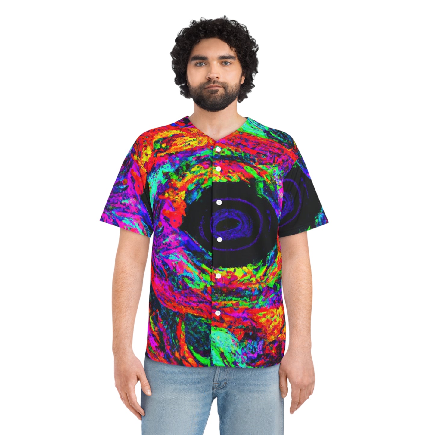 Vibrant Neonscapes of Infinity. Trippy Infinity Patterns Mens Jersey