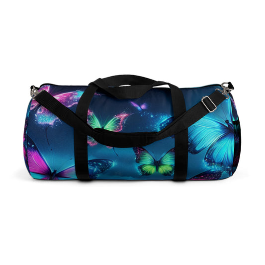 "Butterfly Nebula" - Neon Butterflies Duffle Bag