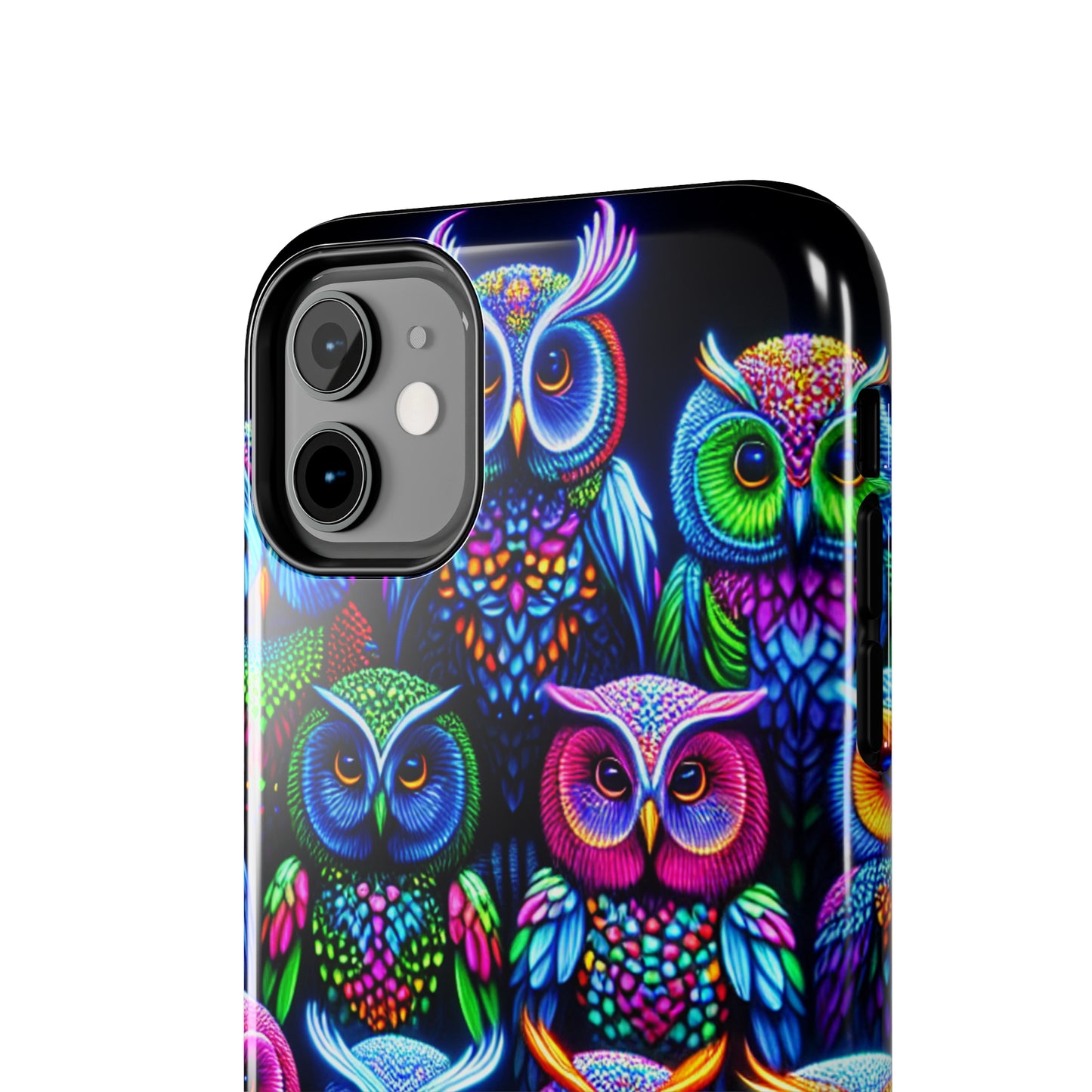 Neon Nocturnal Spectacle. NEON Owls Tough Phone Case
