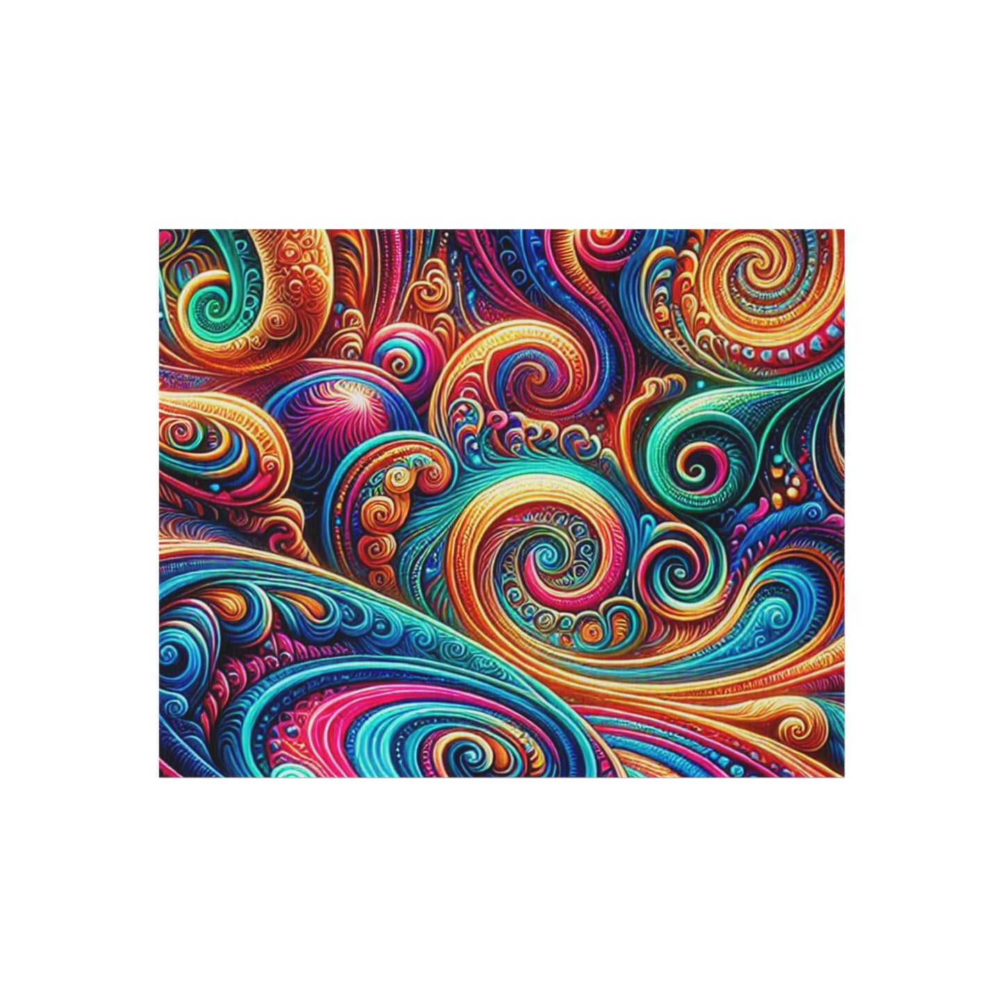 Vibrancy of the Cosmos. Infinity Patterns Outdoor Rug
