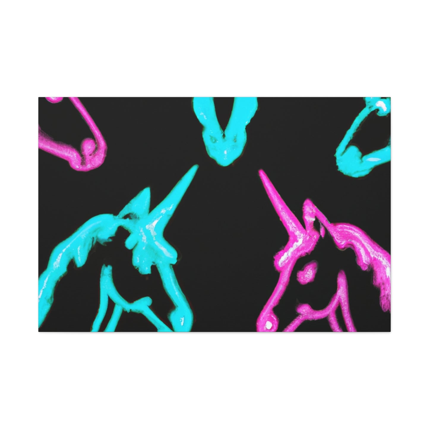 Neon Night Unicorn Prism NEON Unicorns Art Canvas