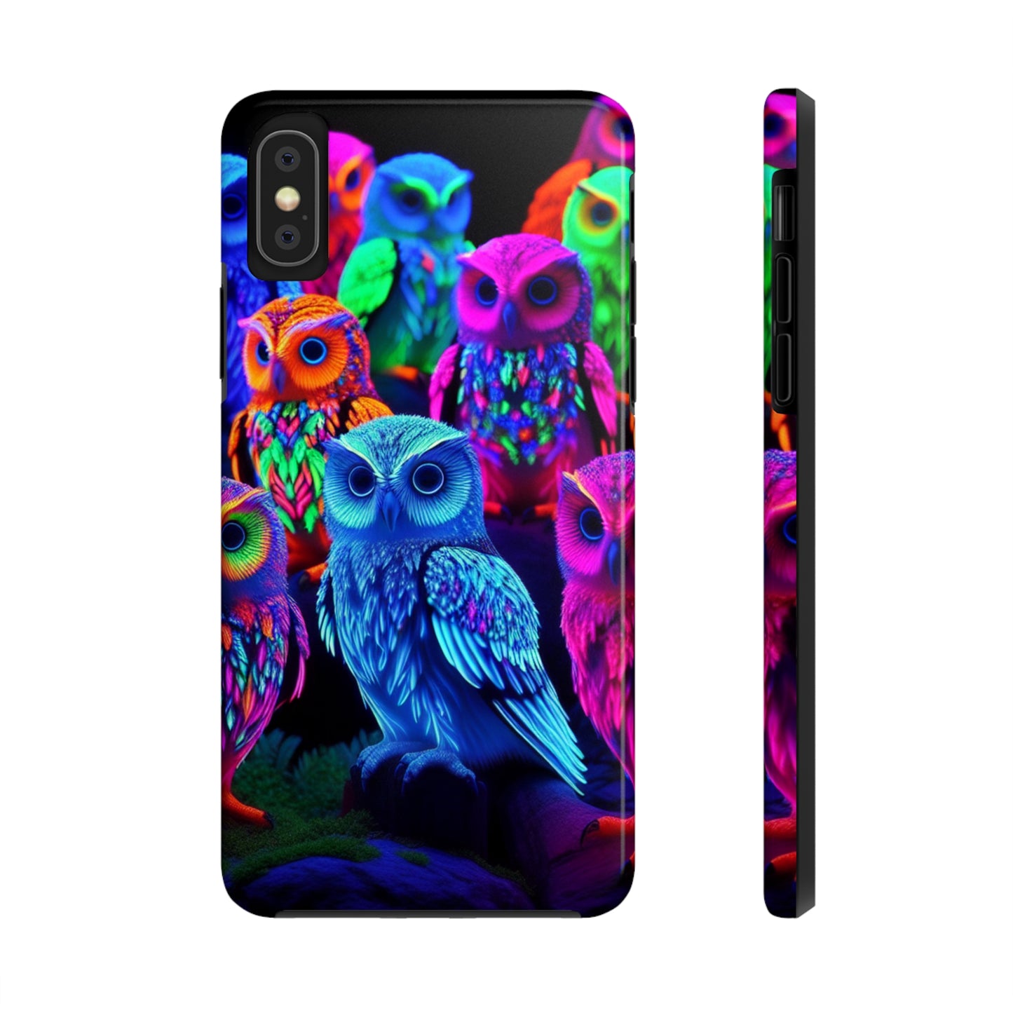 Neon Nocturne. NEON Owls Tough Phone Case