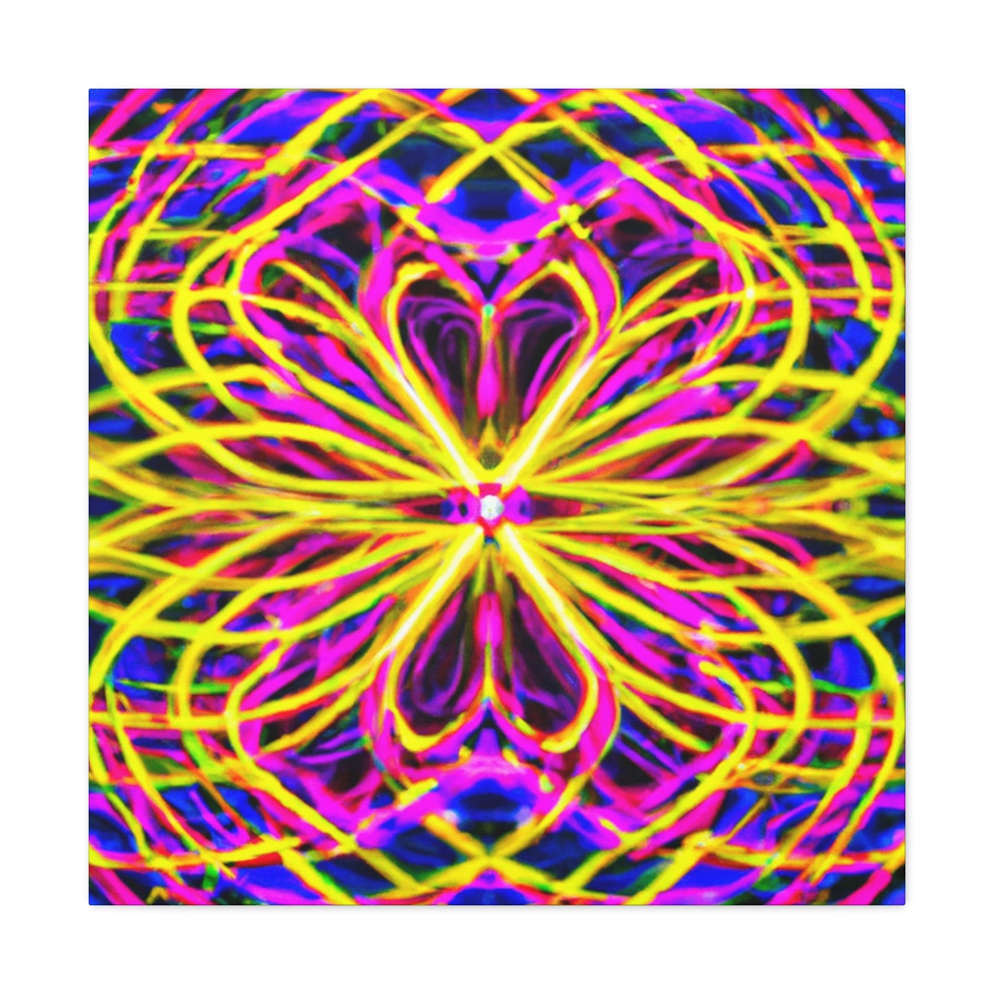 Neon Infinity Surrealism Trippy Infinity Patterns Art Canvas