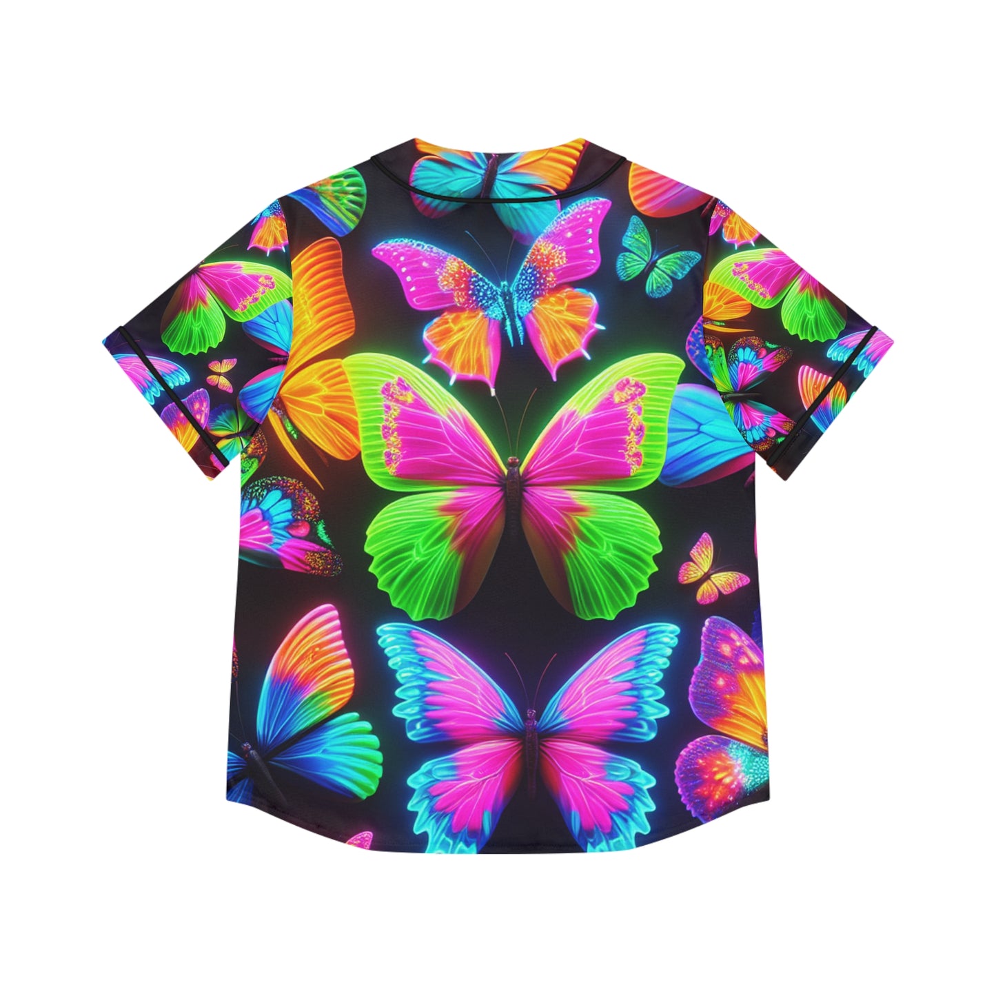 'Fanciful Flutterings' Neon Butterflies Womans Jersey