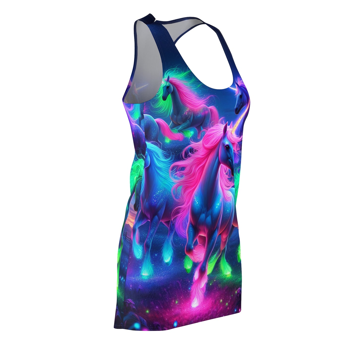 Viola's Neon Unicorn Cabaret. Neon Unicorns Racerback Dress