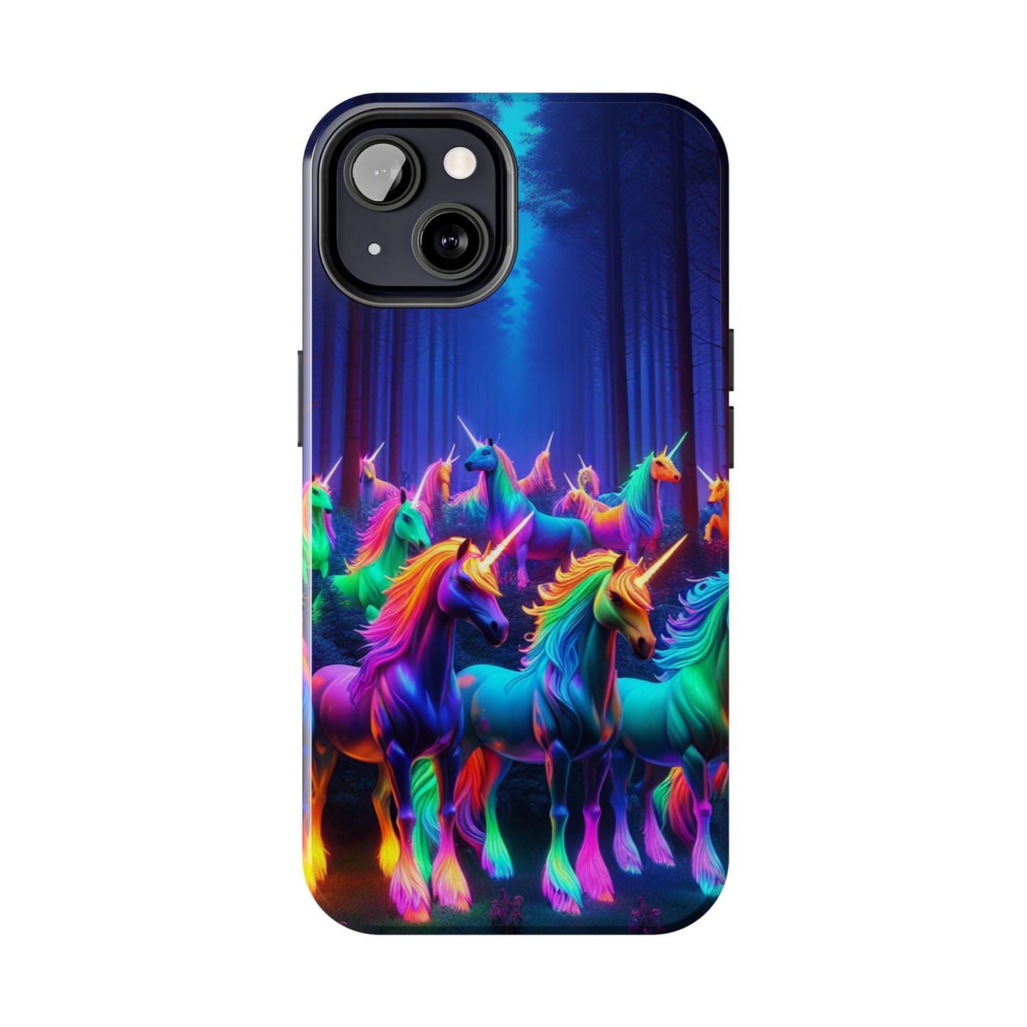 Vivid Unicorn Pack NEON Unicorns Tough Phone Case Iphone 7 8 9 10 11 12 13 14 Pro Max Mini Plus XR XS SE