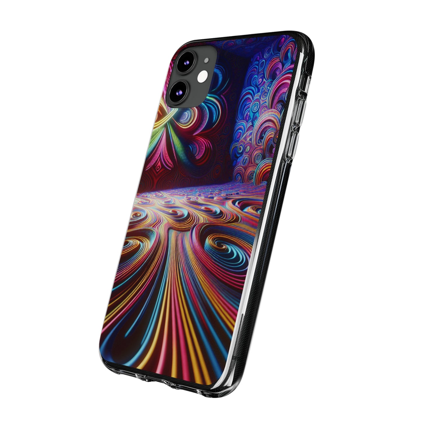 Vibin' Neon Infinity. Infinity Patterns Art Polycarbonate Phone Case