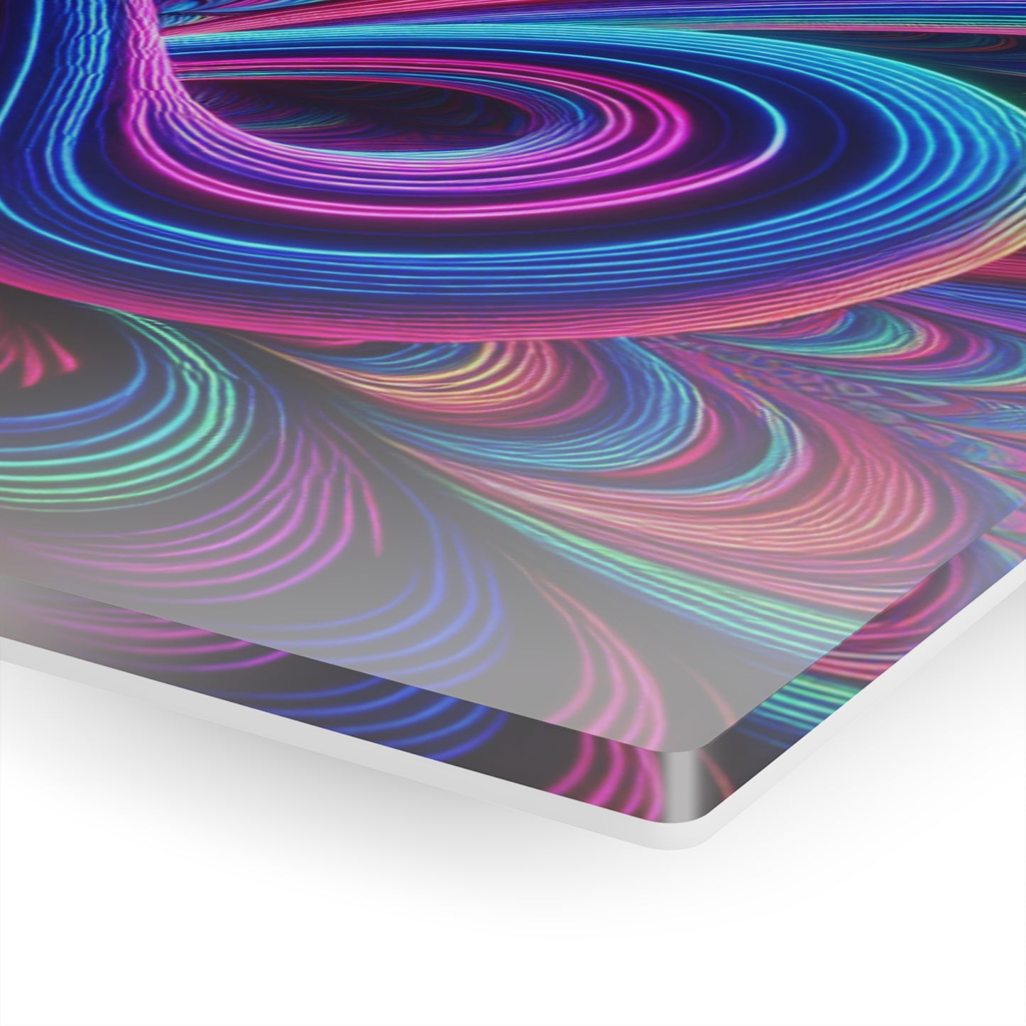 Cosmic Geometrica Splendor. Trippy infity Pattern 1/4" Glossy Acrylic Art