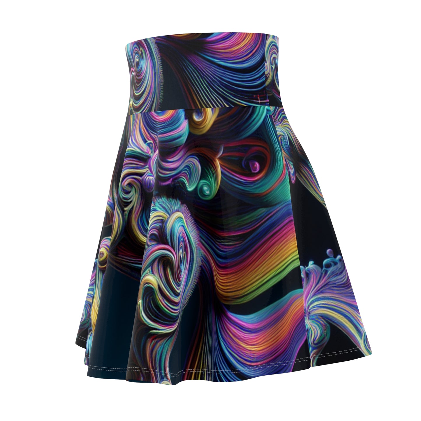 "Neon Unicorn Fantasy" -NEON Unicorns Woman' Skater Skirt