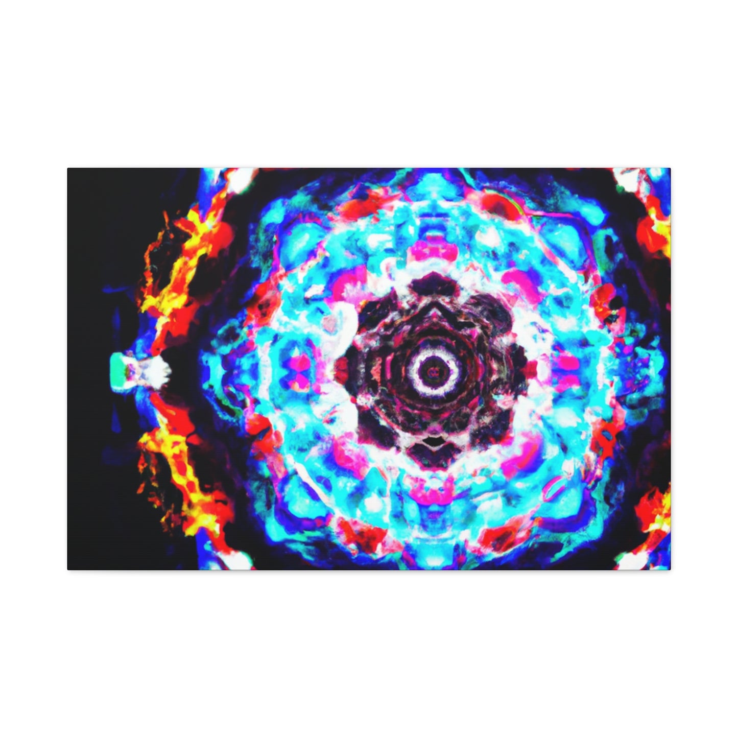 Vivid Vortex Immersion Trippy Infinity Patterns Art Canvas