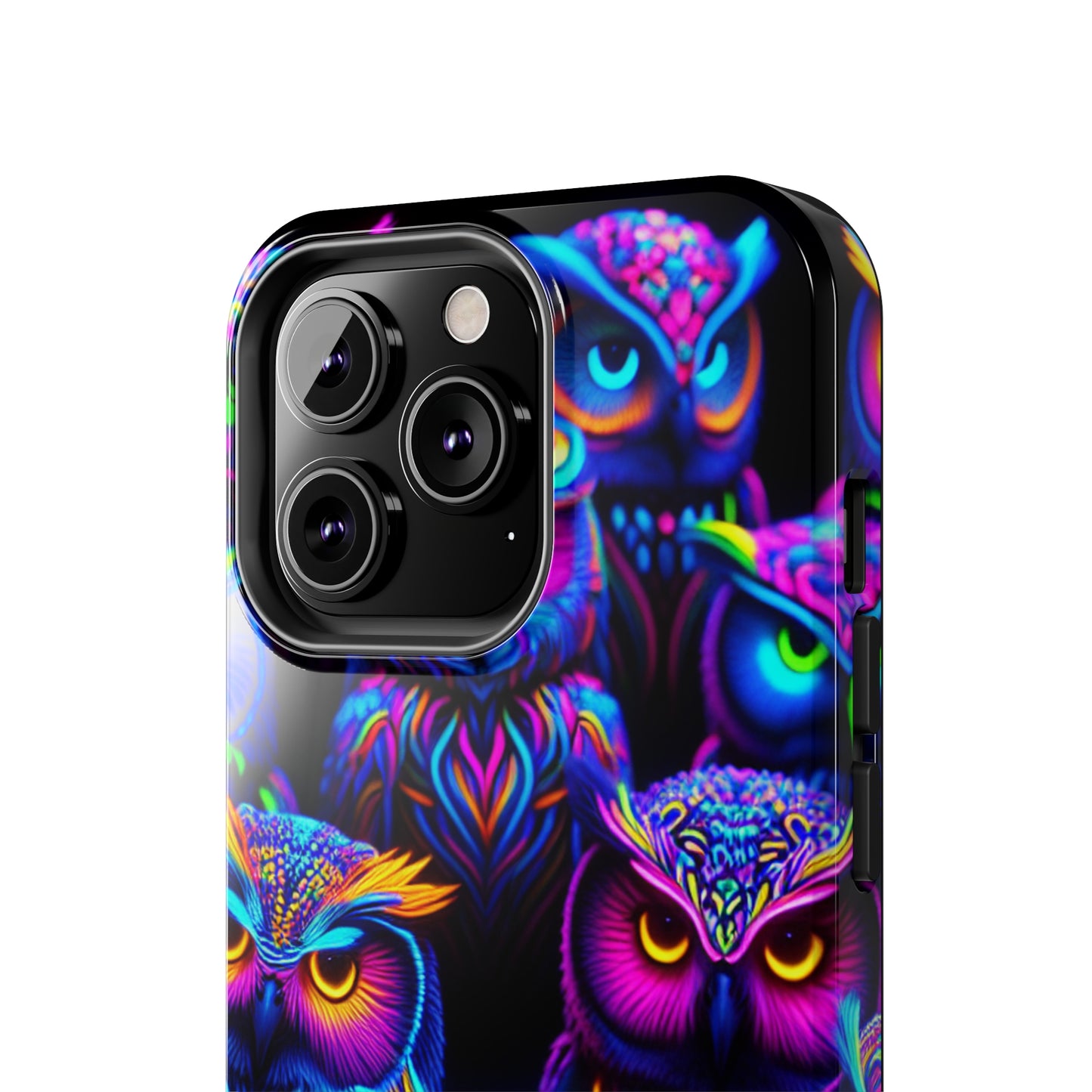 Neon Owl Congregation. NEON Owls Tough Phone Case