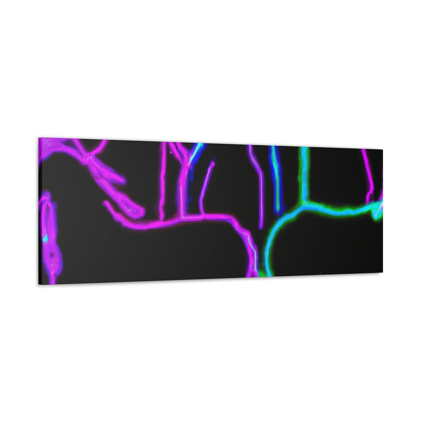 Vibrant Neon Unicornscape. NEON Unicorns Art Canvas