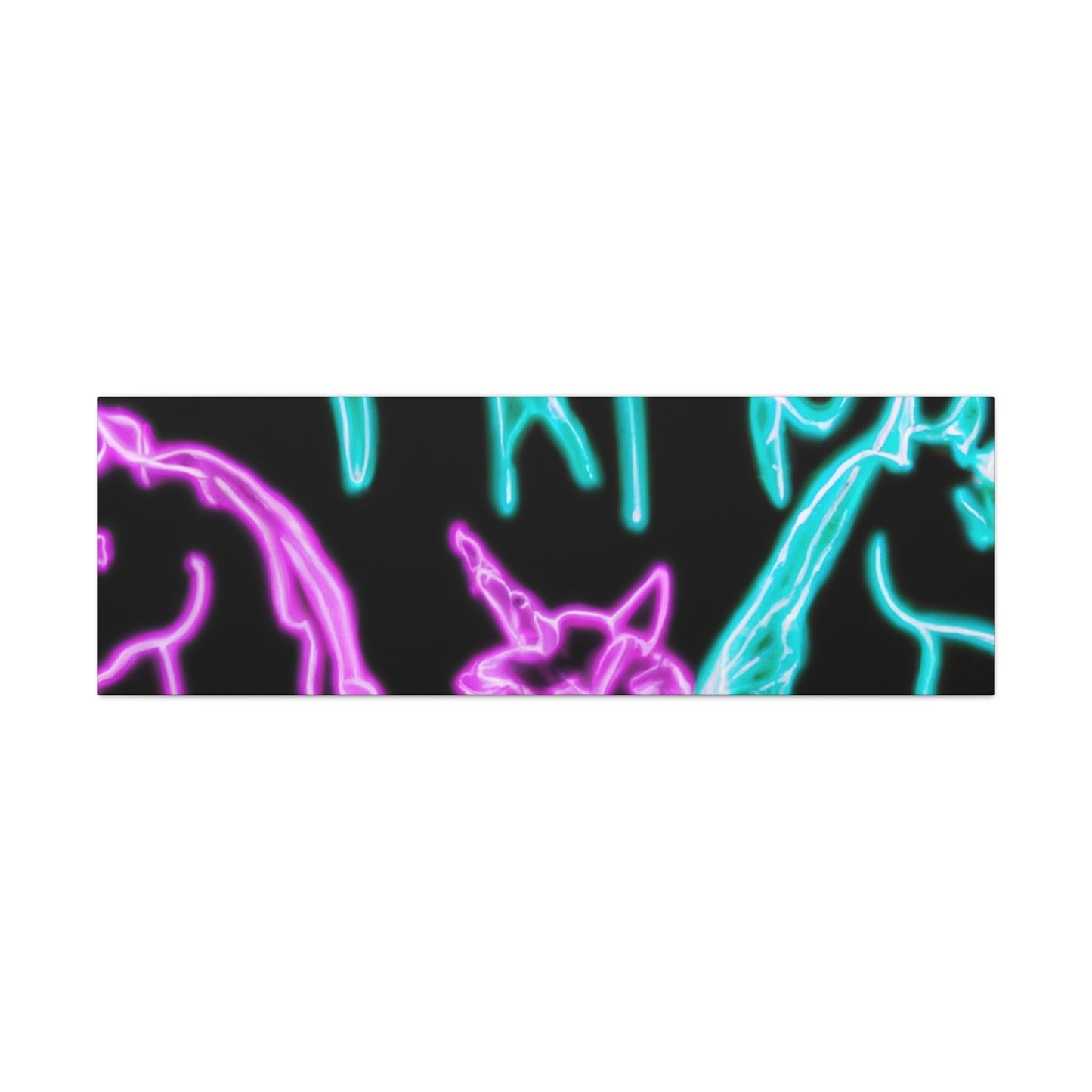 'Neon Unicorn Pod' NEON Unicorns Art Canvas