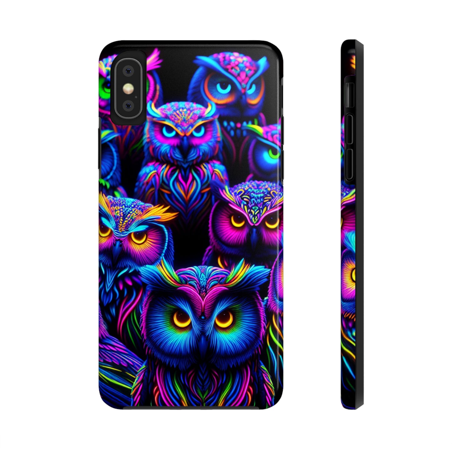 Neon Owl Congregation. NEON Owls Tough Phone Case