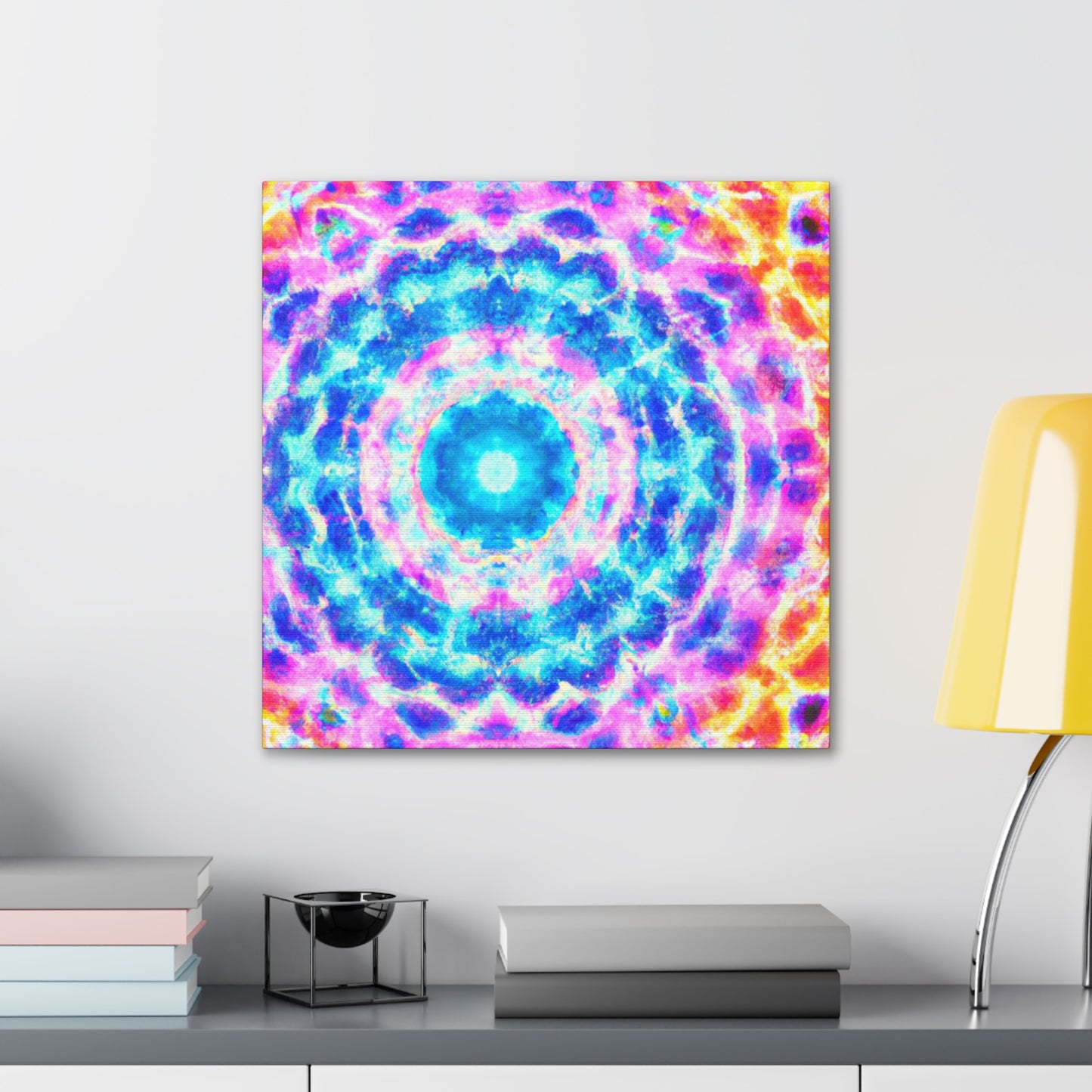 Vivid Cosmic Lightsphere Trippy Infinity Patterns Art Canvas