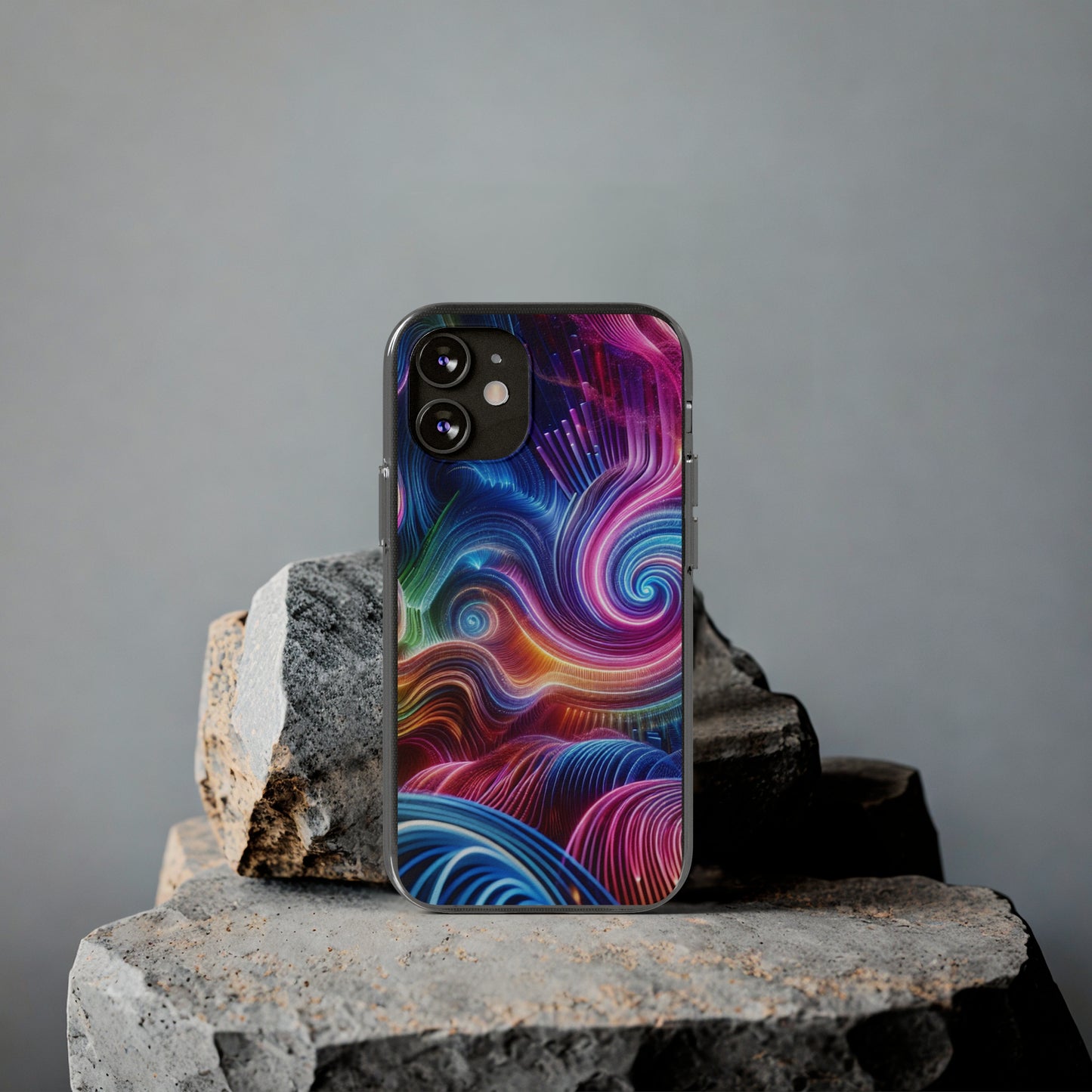 Neon Dreamscapes Infinity Patterns Art Polycarbonate Phone Case