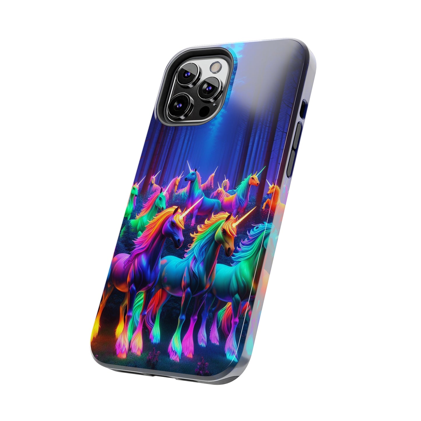 Vivid Unicorn Pack NEON Unicorns Tough Phone Case Iphone 7 8 9 10 11 12 13 14 Pro Max Mini Plus XR XS SE