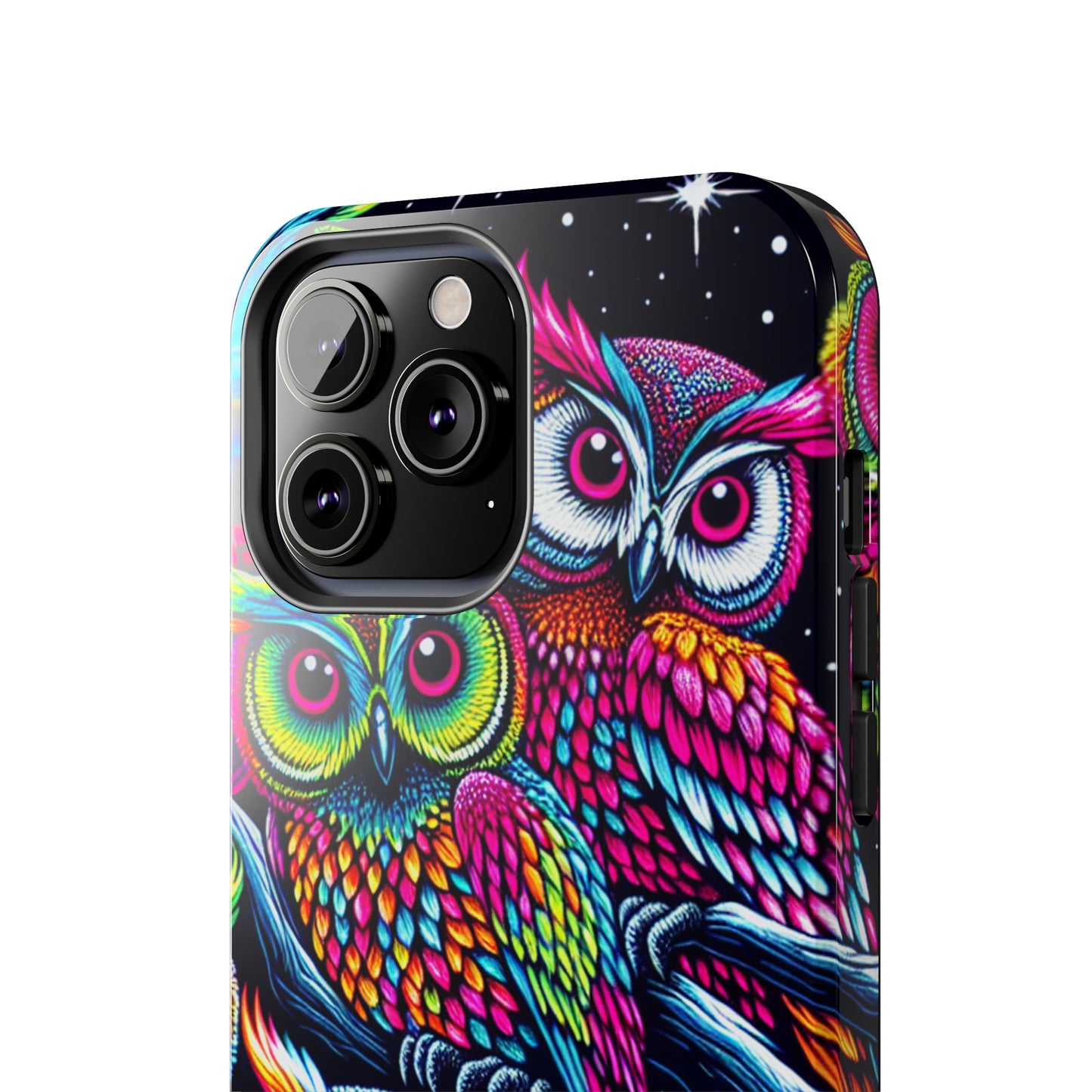 "Neon Nocturne" NEON Owls Tough Phone Case