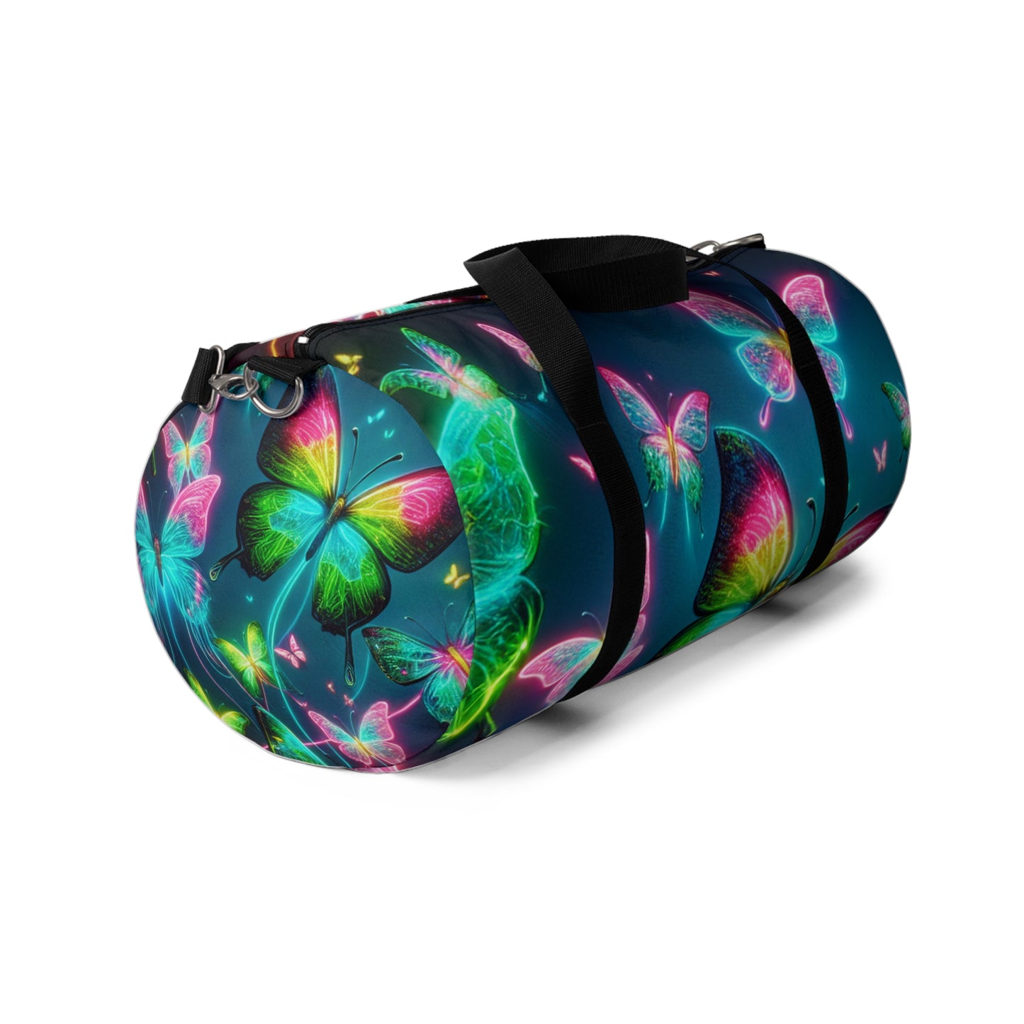 "Rainbow of Light" - Neon Butterflies Duffle Bag