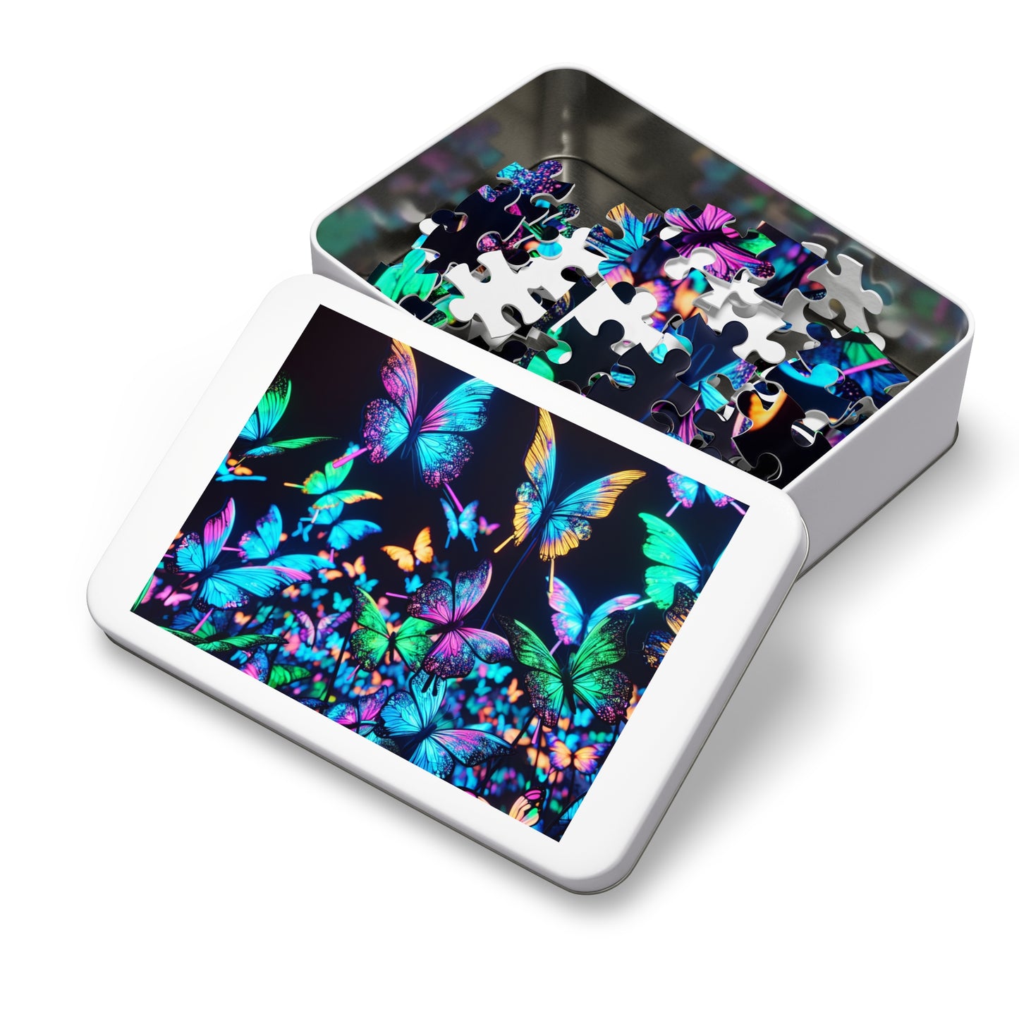 Neon Flutter - Neon Butterflies Puzzle