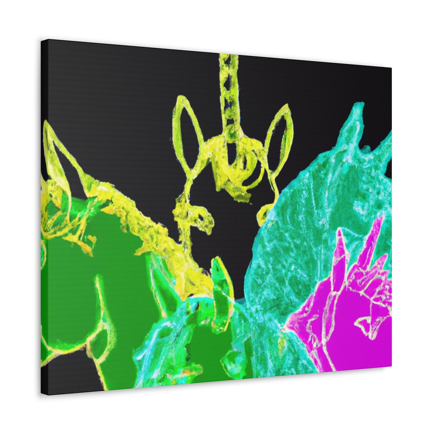Neon Magicode Unicorns NEON Unicorns Art Canvas