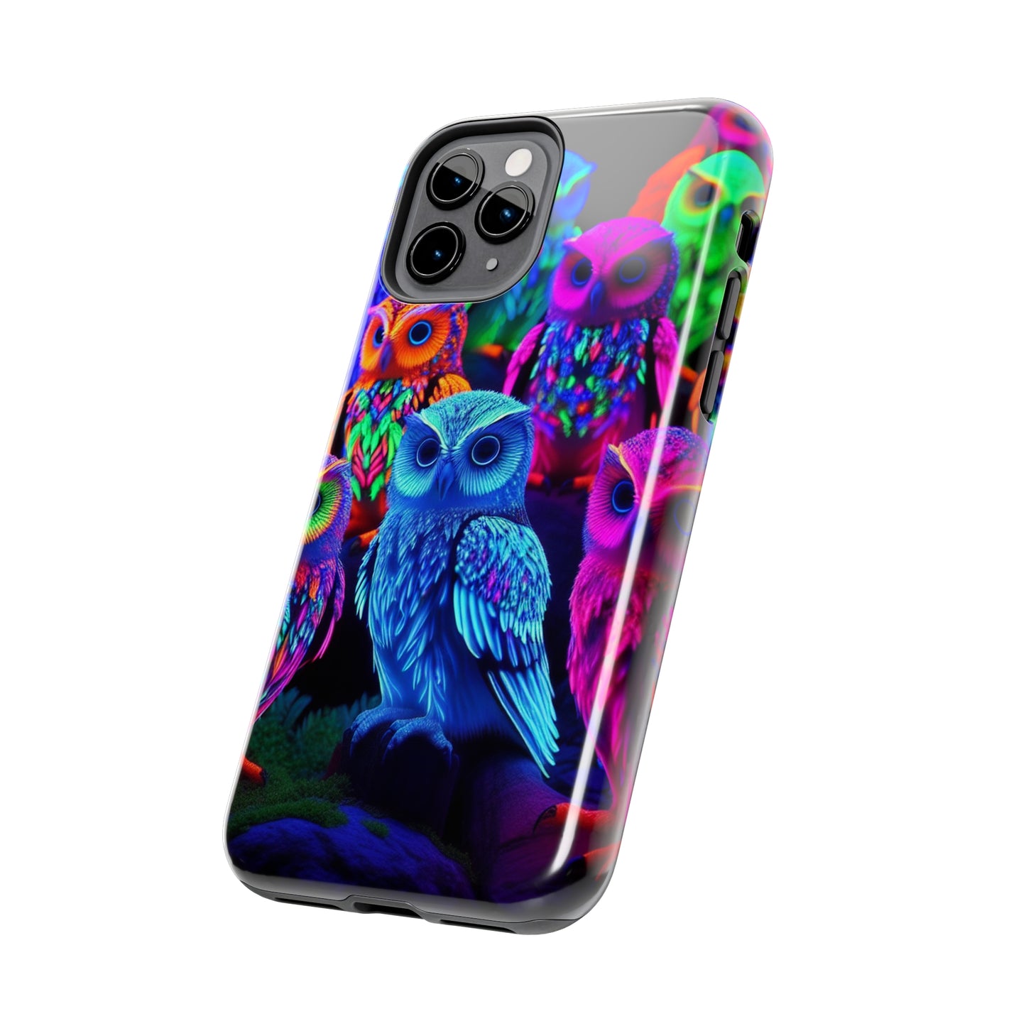 Neon Nocturne. NEON Owls Tough Phone Case