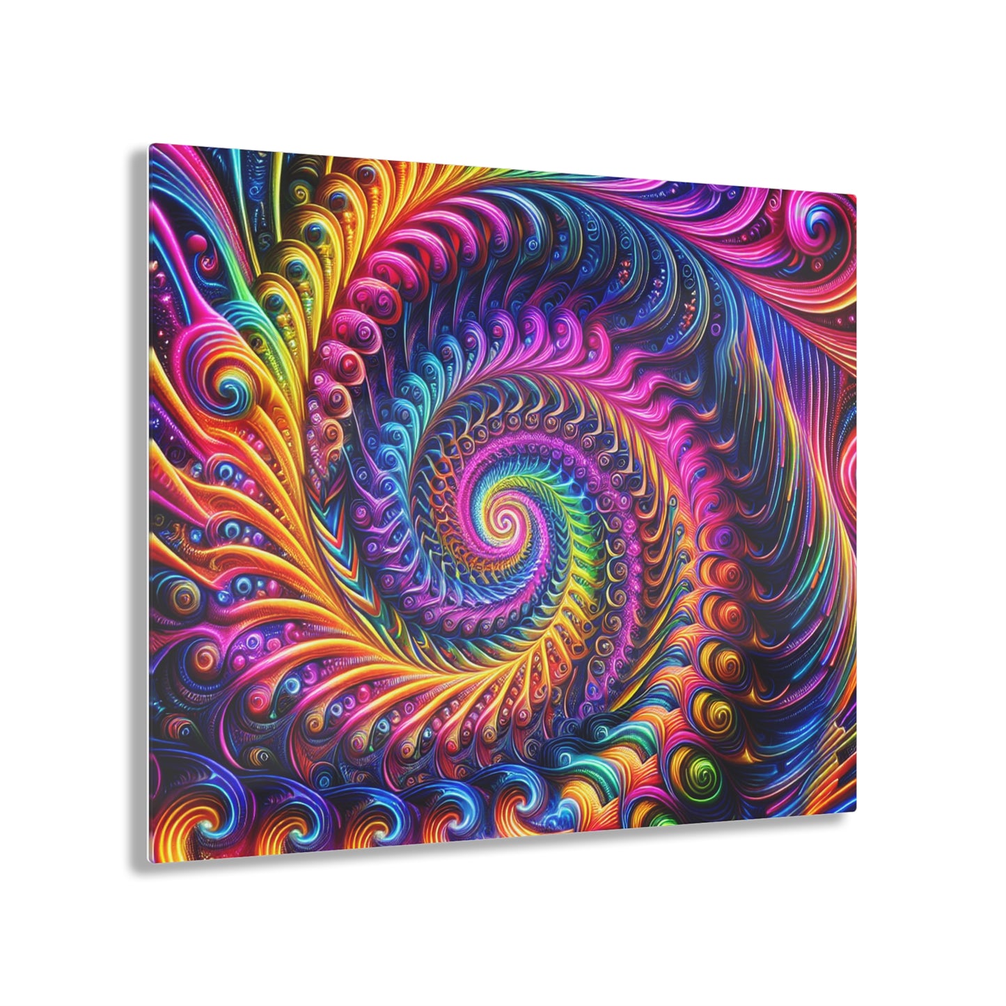 Neon Infinity Vivacity Trippy infity Pattern 1/4" Glossy Acrylic Art