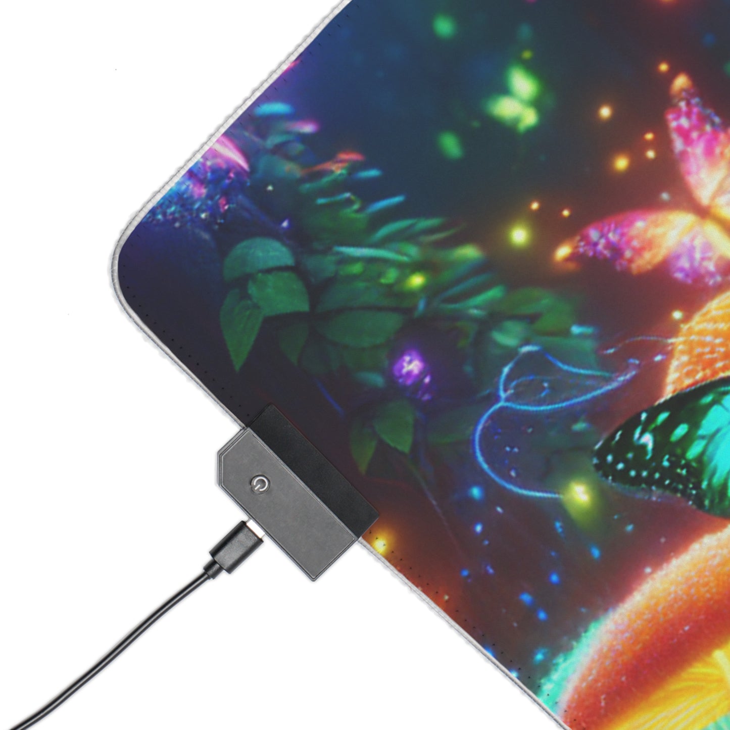 Luminous Neon Haze NEON Butterflies and Mushrooms LED Mousepad