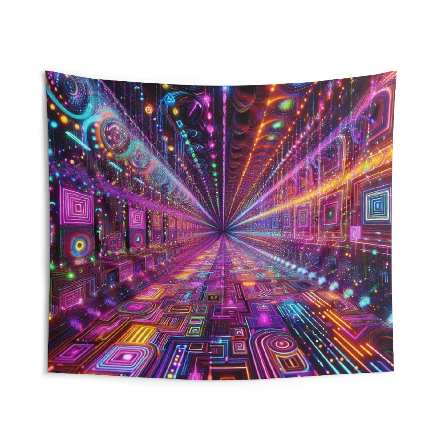 Neon Infinity Visions Infinity Patterns Art Tapestry