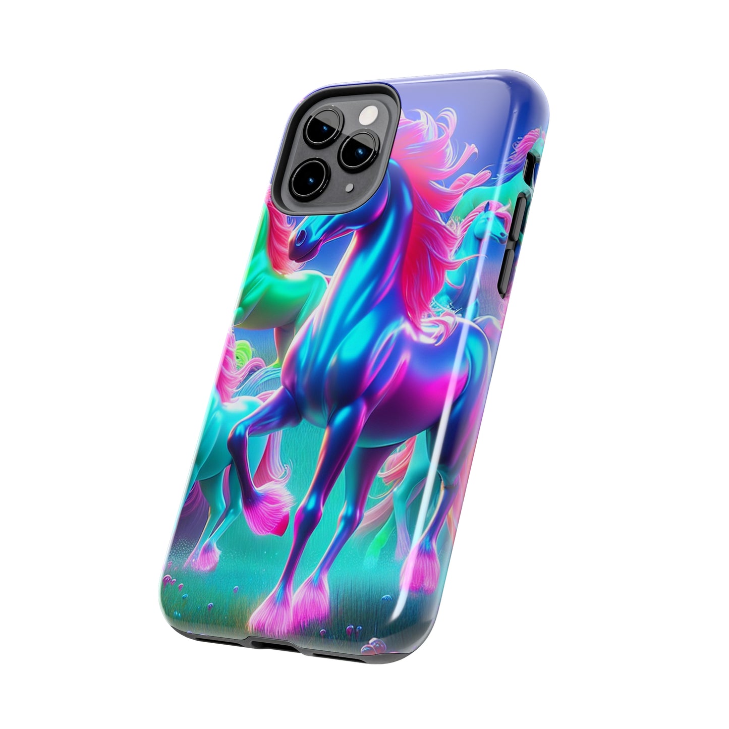 "Rainbow Dreams in Neon" NEON Unicorns Tough Phone Case