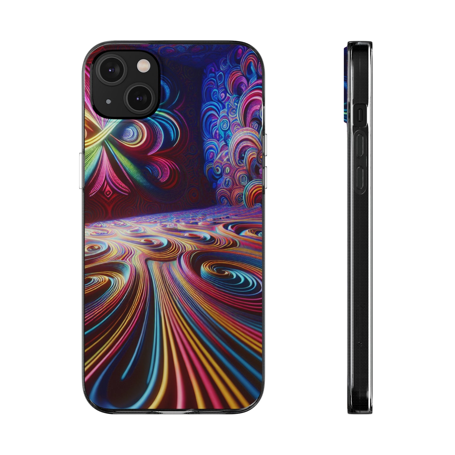 Vibin' Neon Infinity. Infinity Patterns Art Polycarbonate Phone Case