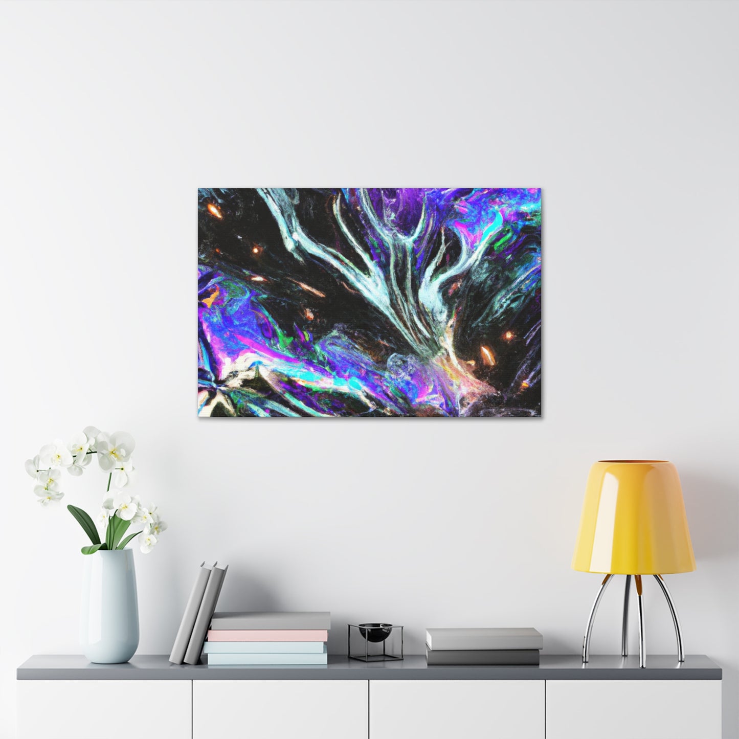Interdimensional Fantasia. Trippy Infinity Patterns Art Canvas