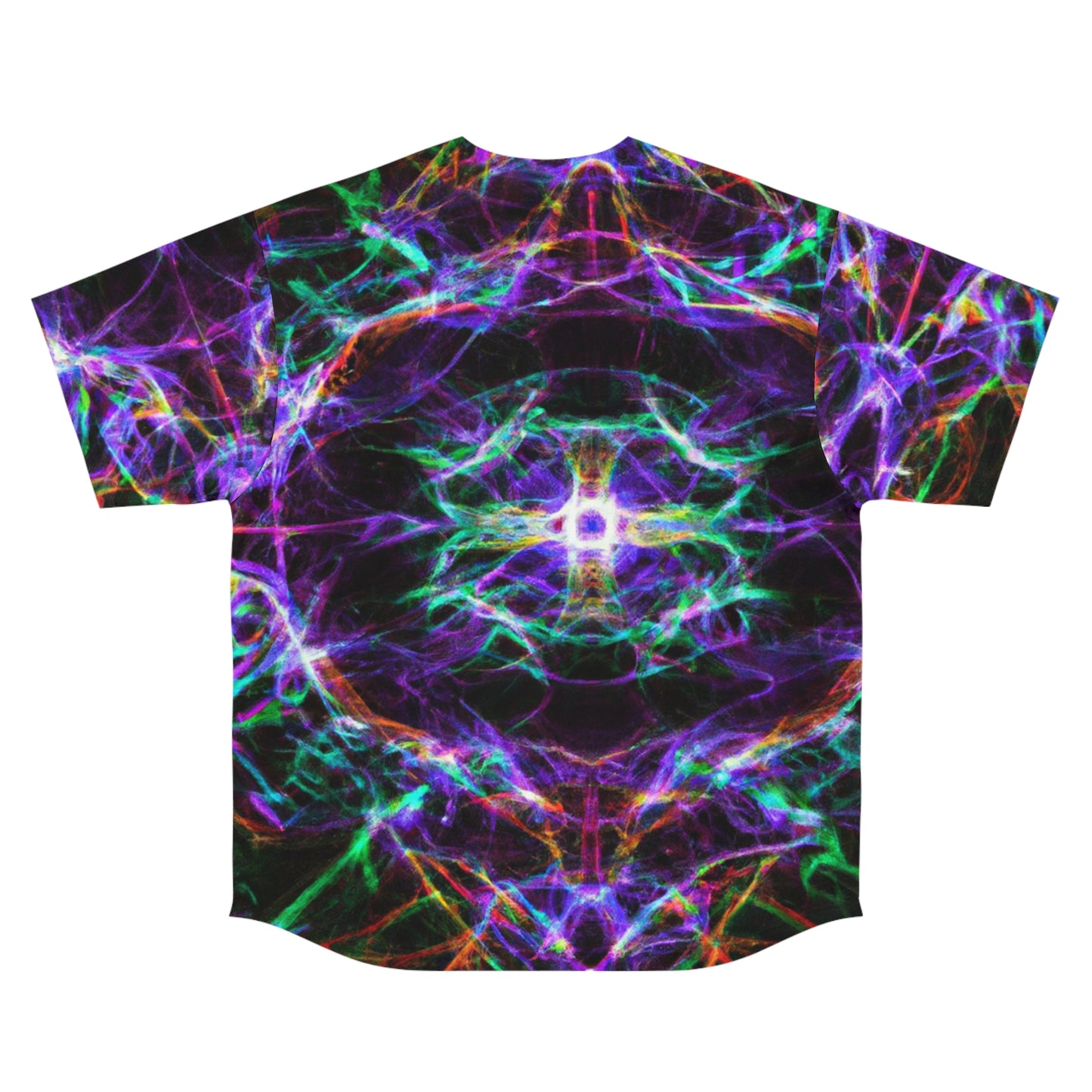 Vortex Horizons of Neon Splendor. Trippy Infinity Patterns Mens Jersey