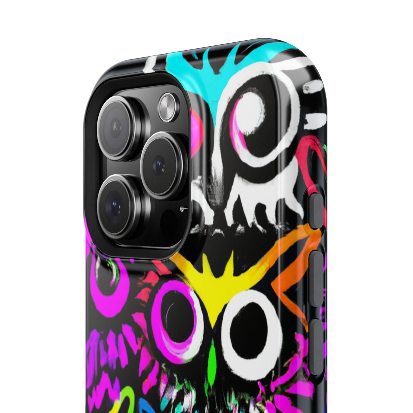 TDB Psychedelic Rave Owl Impact-Resistant Phone Case - Colorful Protection