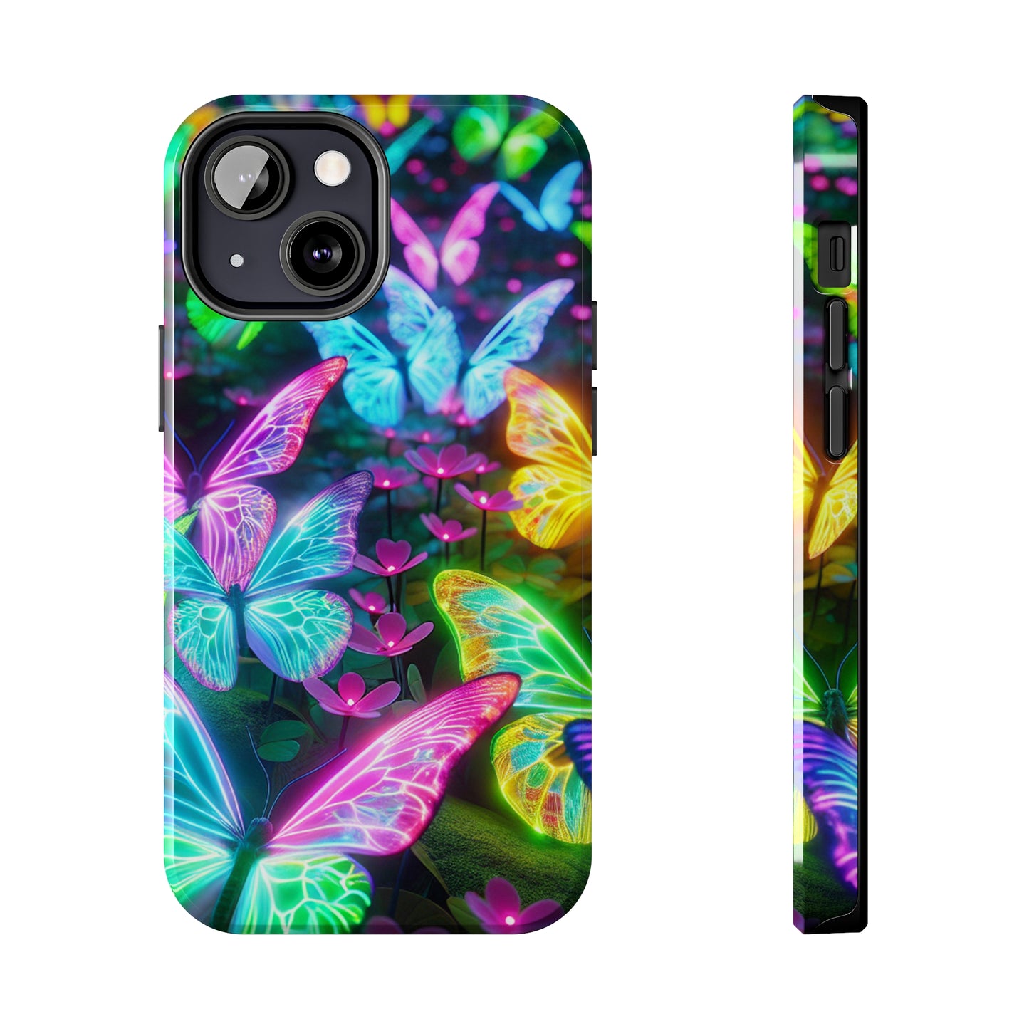 Neon Butterfly Dreamscape. NEON Butterflies Tough Phone Case