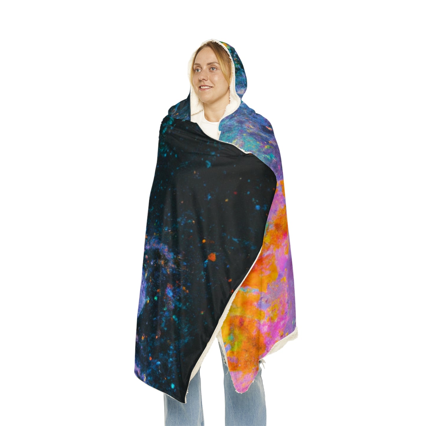 , and shapes
"Neon Splatterland" - NEON Infinity Patterns Art Hooded Snuggle Blanket