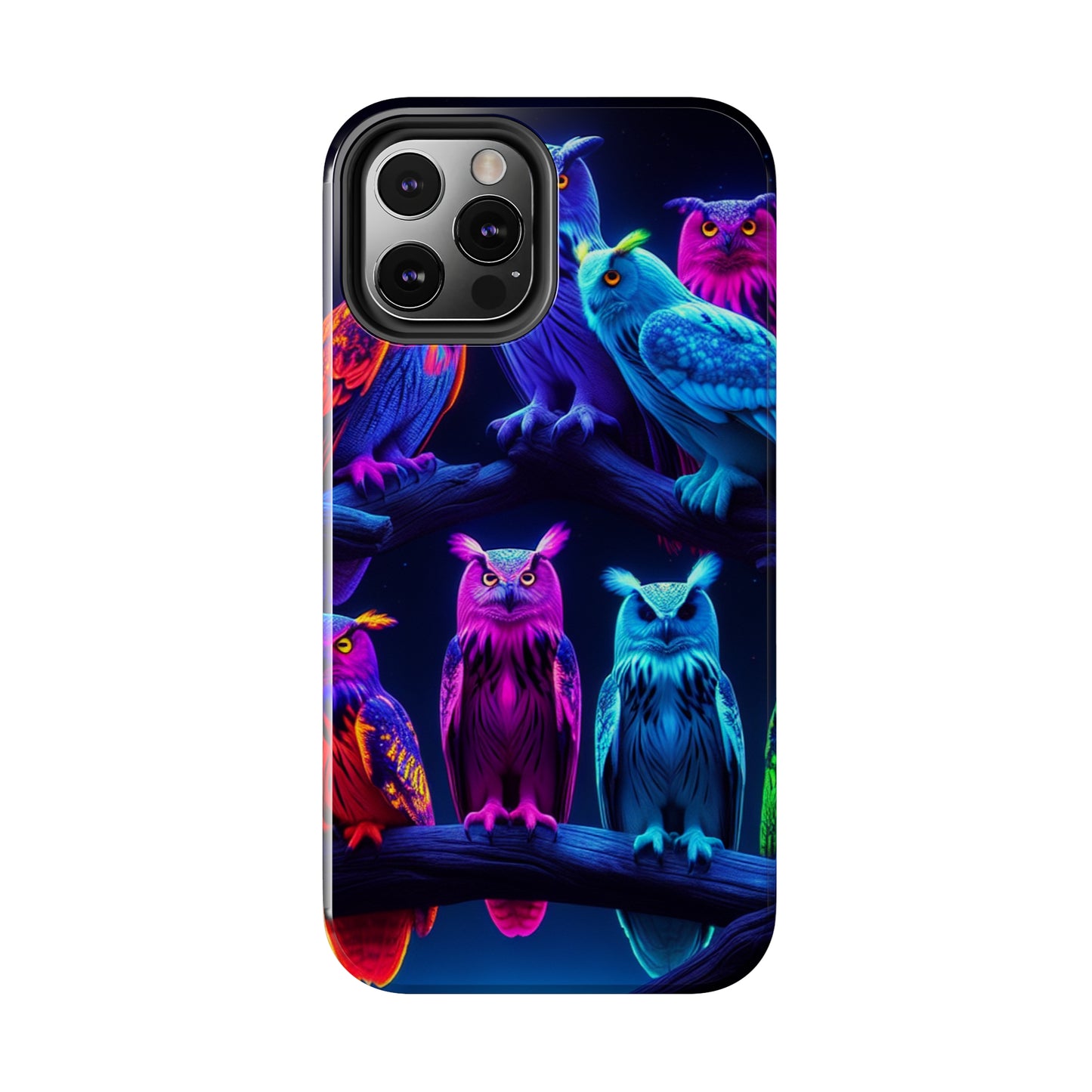 "Mystic Rally of the Neon Owls" NEON Owls Tough Phone Case