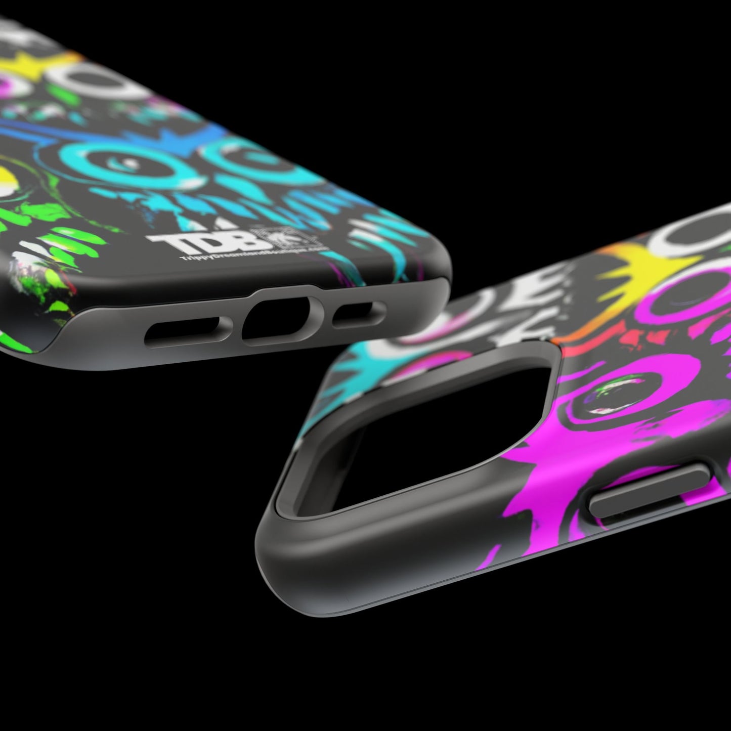 TDB iPhone Magnetic Tough Case - Psychedelic Rave Owl Design