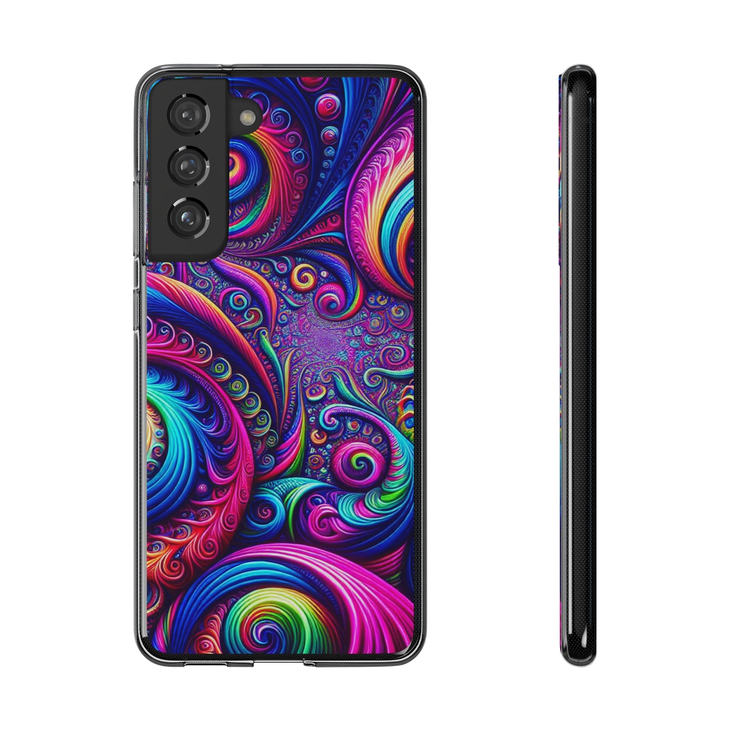 "VibranTrip Neonfinity" Infinity Patterns Art Polycarbonate Phone Case