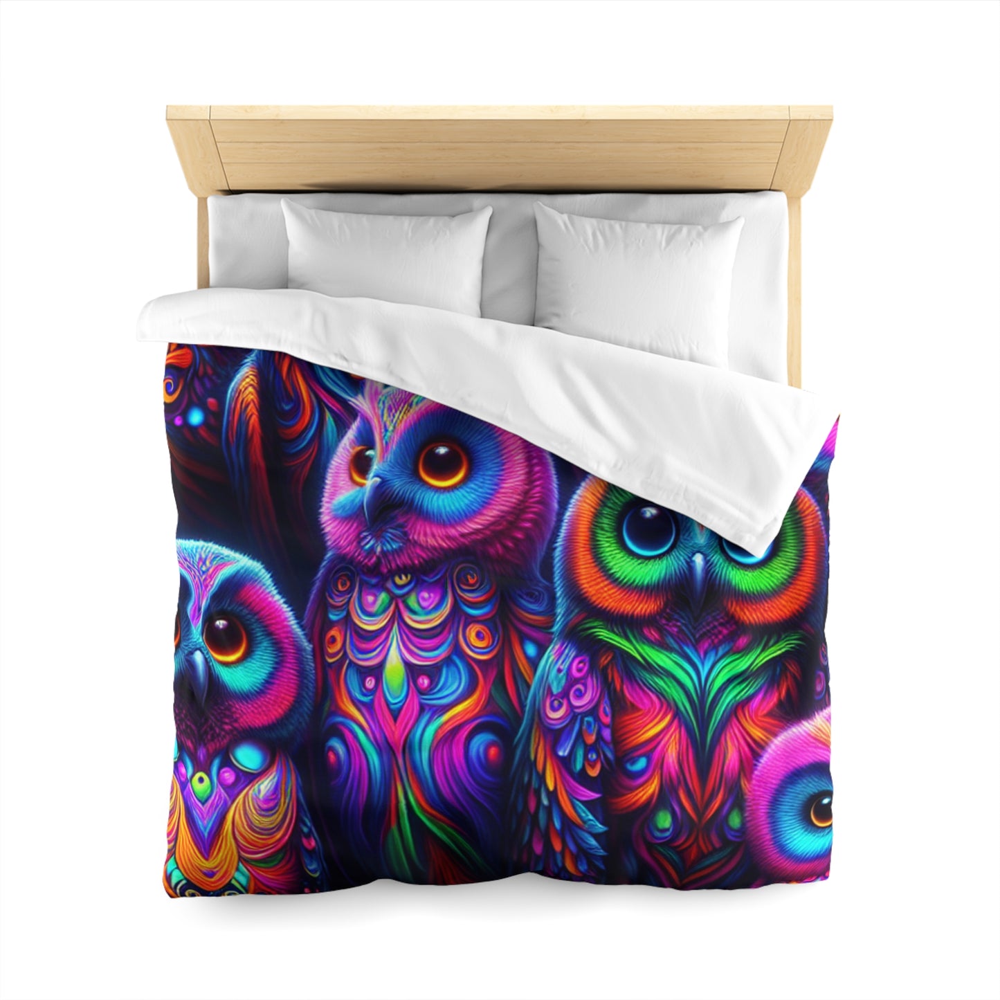 Giovanni di Saraco - NEON Owls Microfiber Duvet Cover