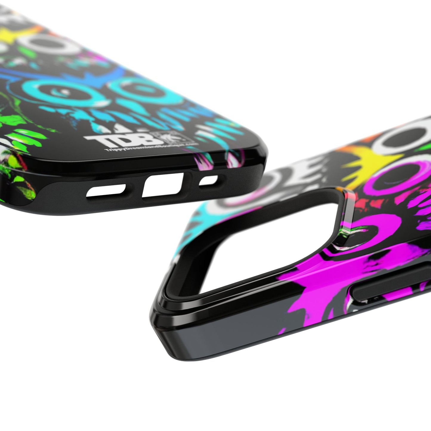 TDB Psychedelic Rave Owl Impact-Resistant Phone Case - Colorful Protection