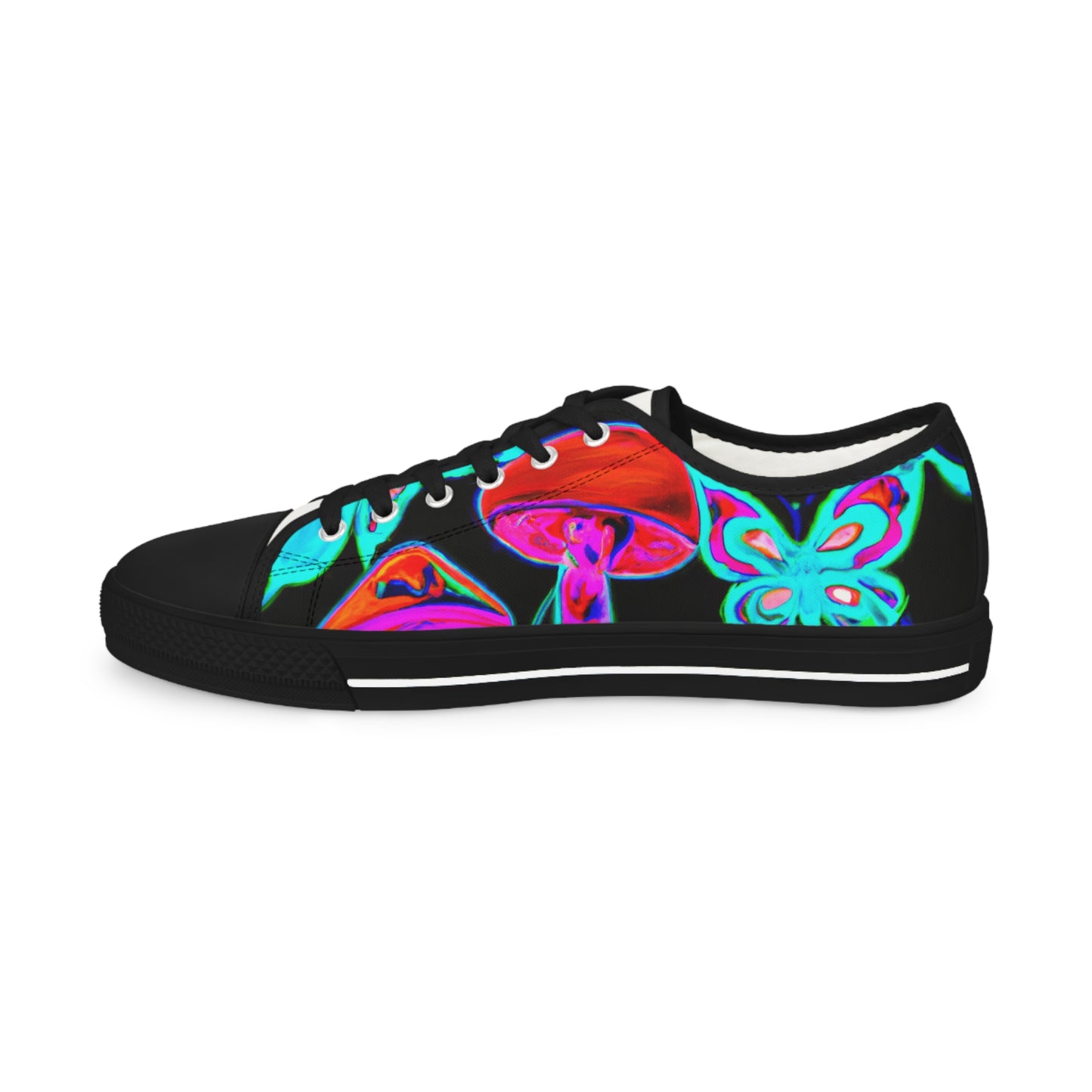 "Neon Rainbow Dreams". - Men's Lowtop Sneakers