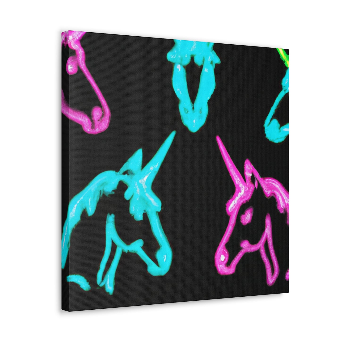 Neon Night Unicorn Prism NEON Unicorns Art Canvas