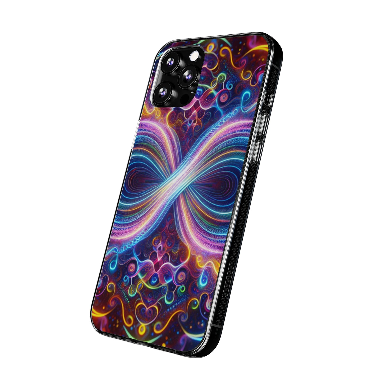 "Neon Infinity Bliss" Infinity Patterns Art Polycarbonate Phone Case