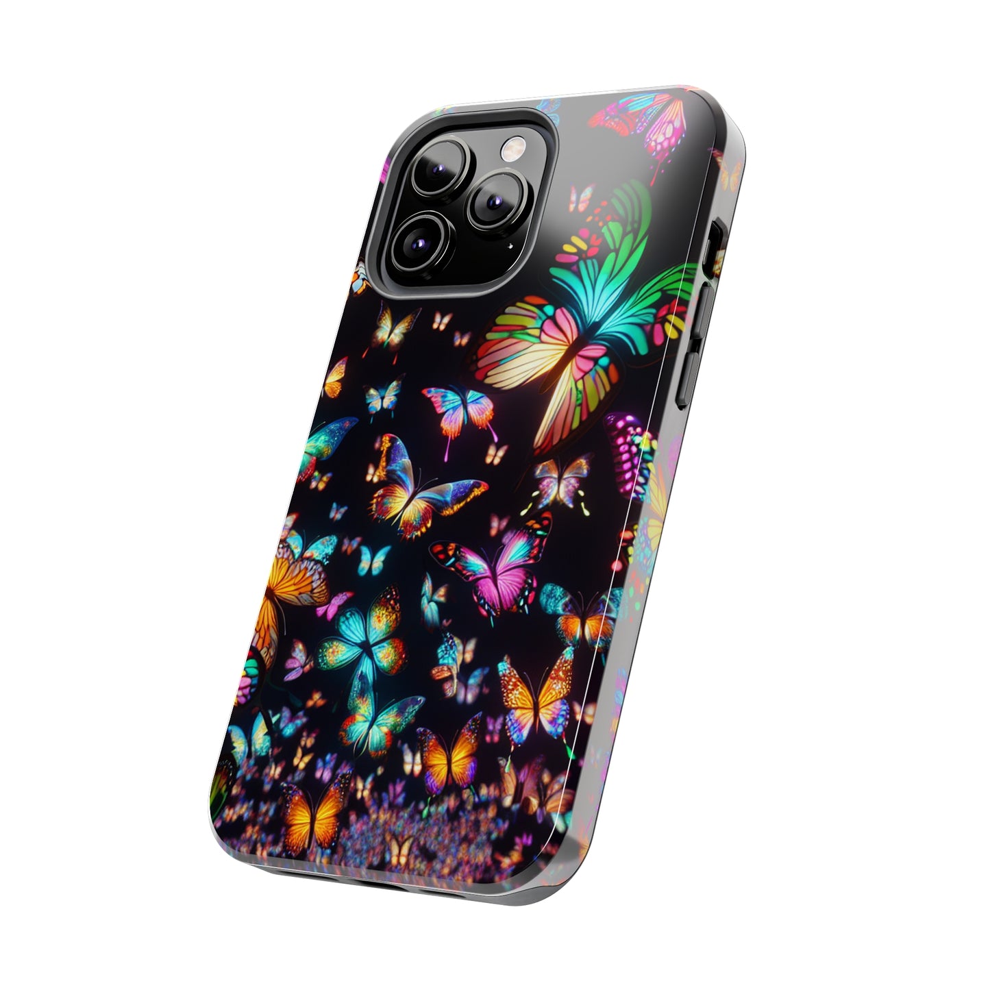 Neon Butterflies Dance NEON Butterflies Tough Phone Case Iphone 6 7 8 9 10 11 12 13 14 SE X XR XS Pro Max Mini Plus