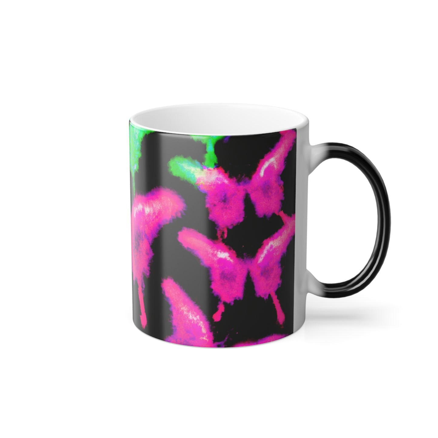 Neon Buttery Splendour Neon Butterflies 11oz Color Morphing Mug