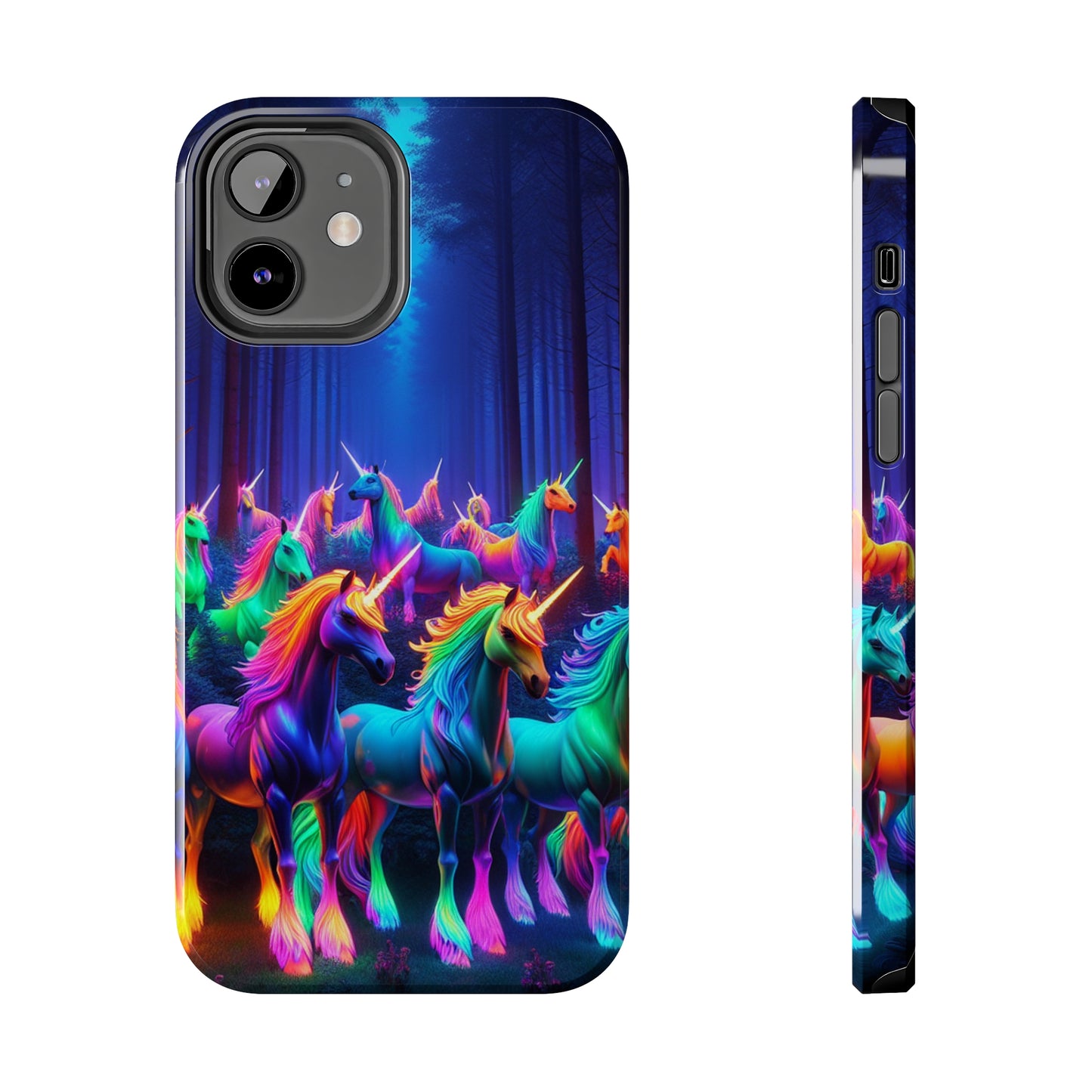 Vivid Unicorn Pack NEON Unicorns Tough Phone Case Iphone 7 8 9 10 11 12 13 14 Pro Max Mini Plus XR XS SE