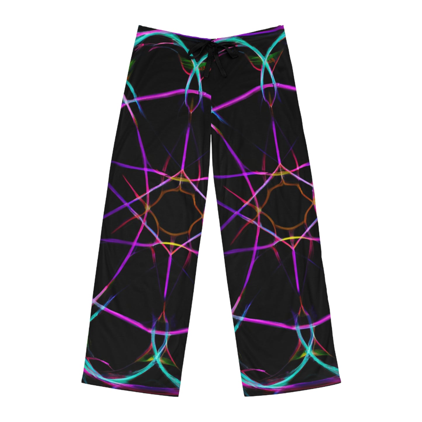 TDB 'Neon Infinity Oscillations' Trippy Infinity Patterns Mens Pajama Pants
