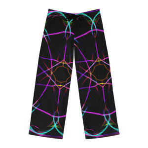 TDB 'Neon Infinity Oscillations' Trippy Infinity Patterns Mens Pajama Pants